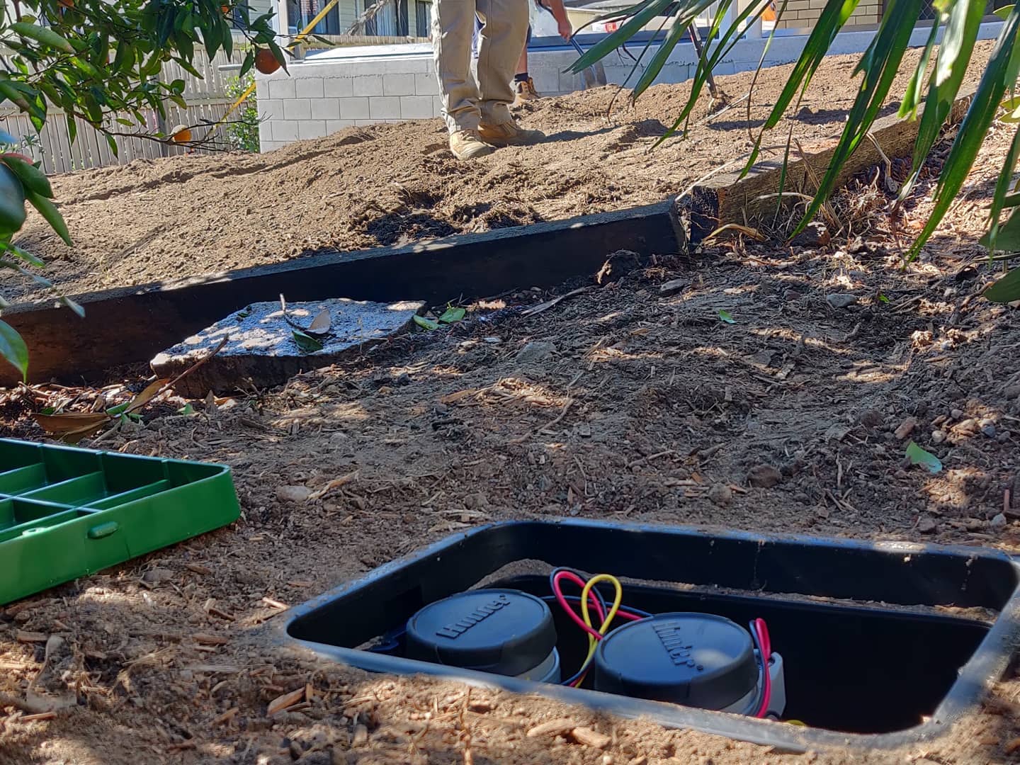 Irrigation and turfing. at Jamboree Heights Queensland