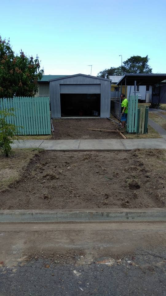 Little bit of driveway slab preparation all in an hours work