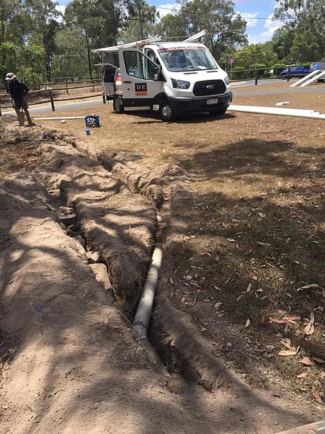 90m stormwater drainage trench from this house to the road complete 03