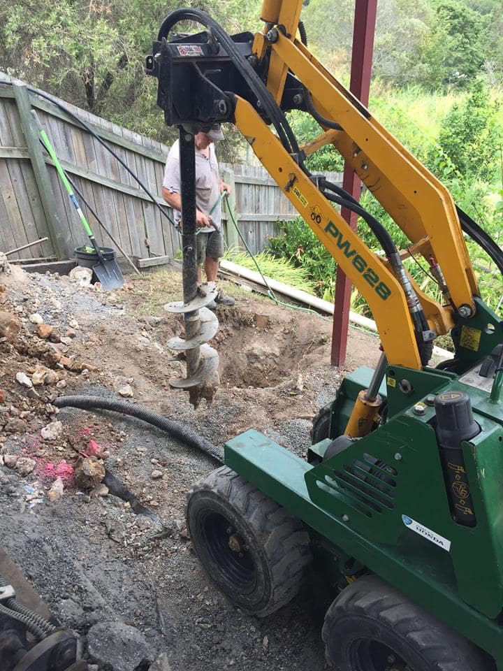 Working on a cliffs edge. This property was stepped down over levels on a very steep slope 04