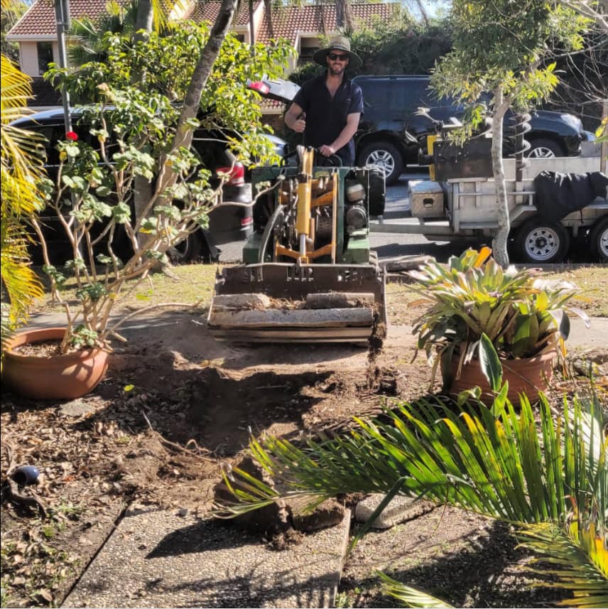 This concrete path was 20m long and only took 20minutes to remove