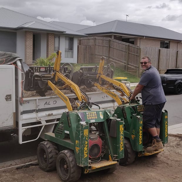 Many hands make light work. I mean Kangas Mini Loader Series 6 for Landscaping Projects Earthmoving Equipment Landscaping Services Landscaping Design Projects: Expert Landscaping Services in Redbank, QLD | Rogers Little Loaders