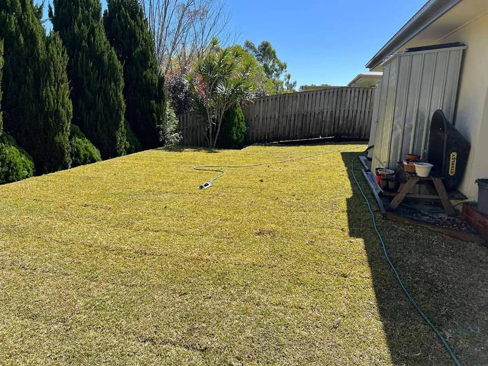 Need a flatter backyard? Retain and turf. It is not just a question