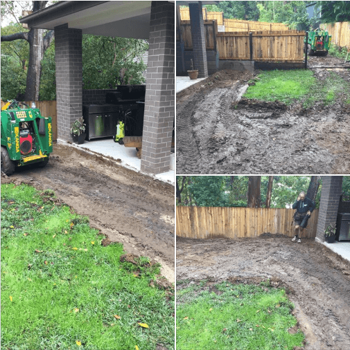 Another happy customer clearing their yard for exciting new changes