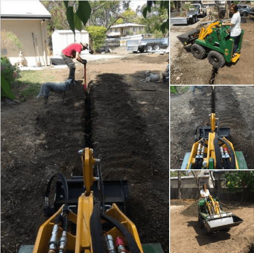 Thanks to Brent from redbank plains for his 2 day hire. Got a hell of a lot accomplished moved 10 cubic meters of soil