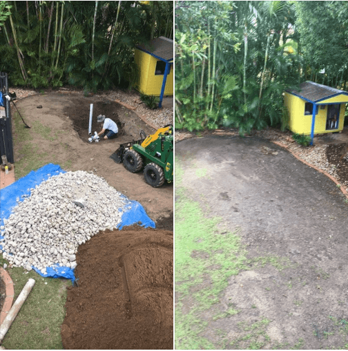 Thanks to Wane for using Rogers Little Loaders to create a drainage pit in his backyard to help prevent flooding