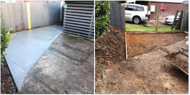 Concrete slab driveway extension 01 1