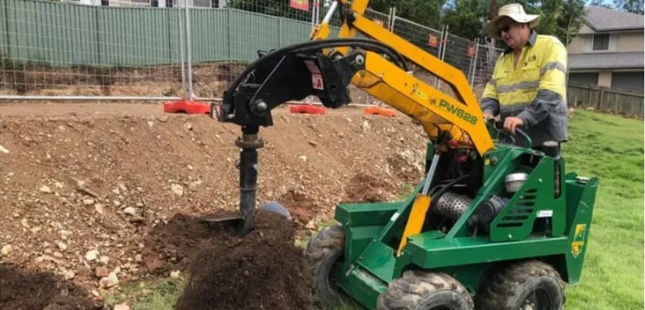 Earthwork Auger Equipment 4 in 1 Kanga mini-digger auger attachment Efficient Drilling Solutions Transforming Landscapes with Advanced Equipment in Brisbane & Ipswich