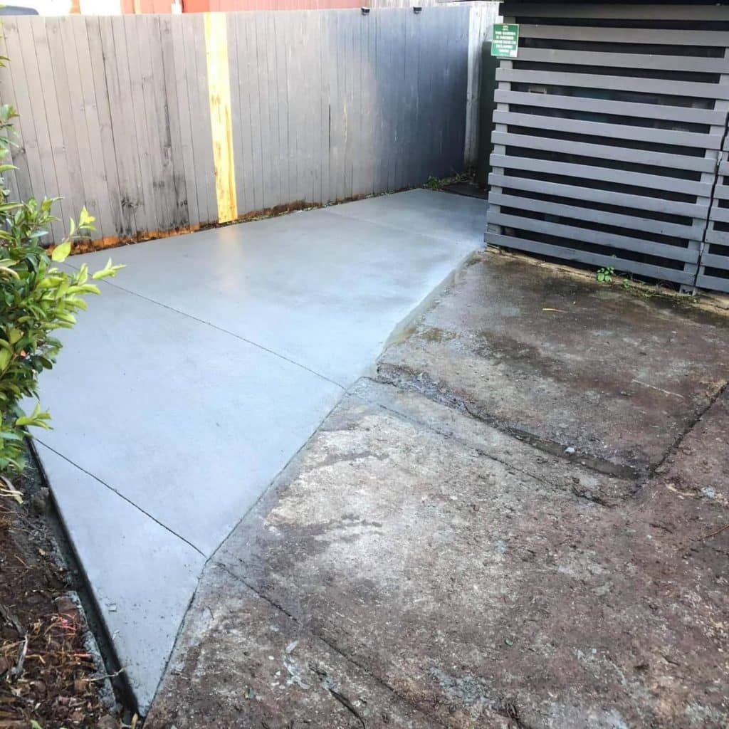Concrete slab driveway extension Rogers Little Loaders offers