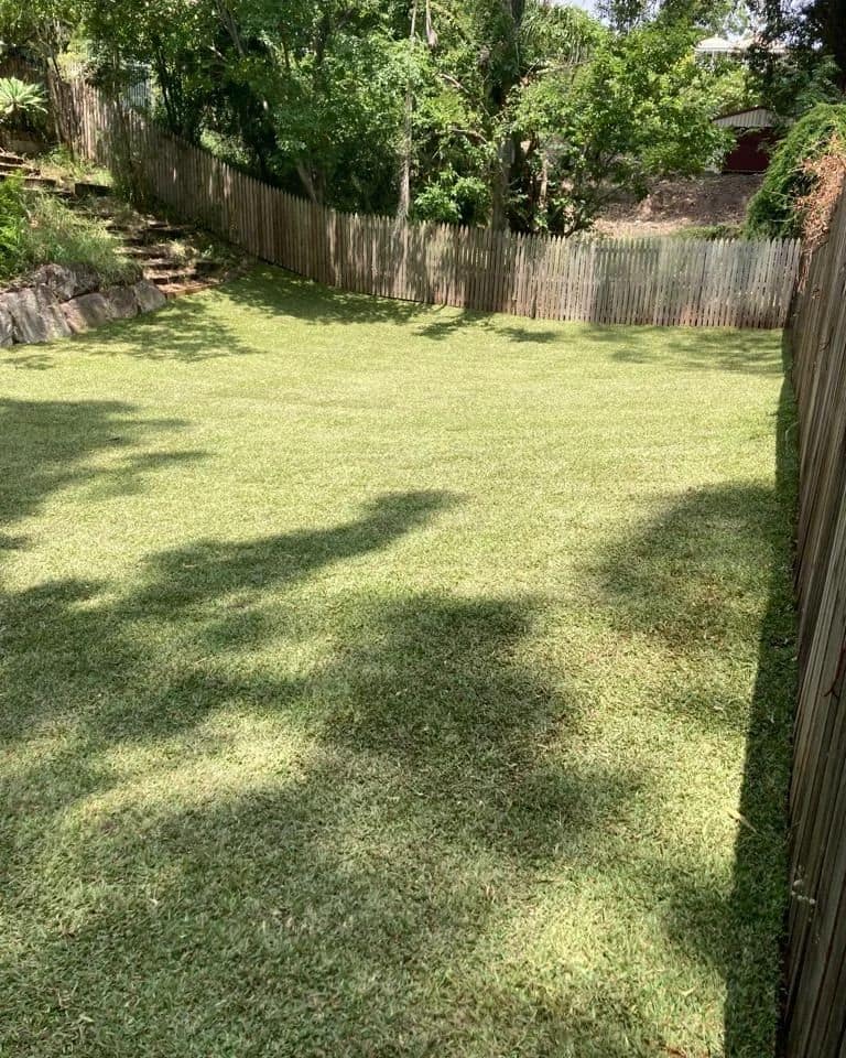 Block retaining wall, backyard level and turf